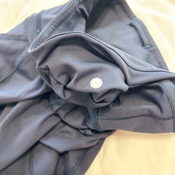 Lululemon Athletica Fast & Free 7/8 Tight 25” True Navy Nulux Leggings Size 4 - Picture 7 of 9